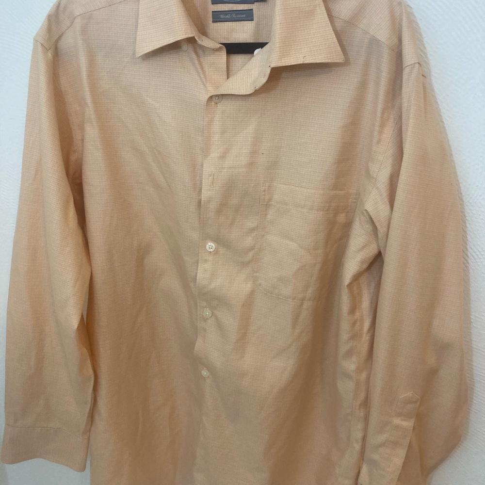 Talbots Tan Dress Shirt Classic Cotton Blend